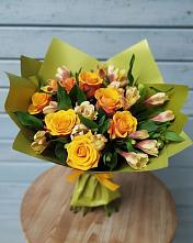 Букет цветов из:  Альстромерии и Розы в Первомайском Республика Дагестан