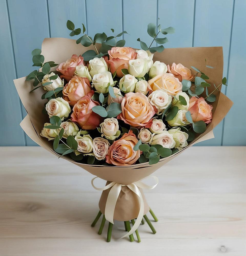 Букет цветов из: Альстромерии и Розы в Первомайском Республика Дагестан