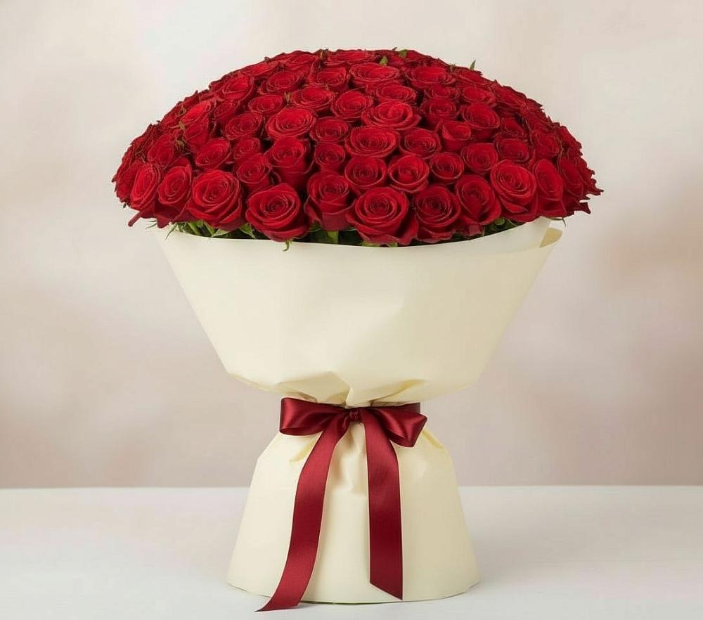 Букет 101 Красная роза Милано в Первомайском Республика Дагестан