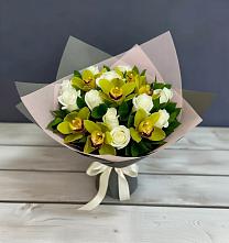 Букет цветов из:  Орхидеи и Розы #REPLACE_PRED# Первомайском Республика Дагестан