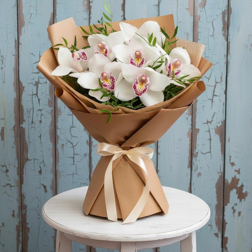 Букет цветов из: Орхидеи и Розы в Первомайском Республика Дагестан