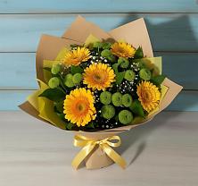 Букет цветов из:  Герберы и Хризантемы #REPLACE_PRED# Первомайском Республика Дагестан