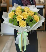 Букет цветов из:  Хризантемы и Розы в Первомайском Республика Дагестан