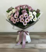 Букет цветов из:  Хризантемы и Розы #REPLACE_PRED# Первомайском Республика Дагестан