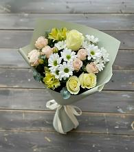 Букет цветов из:  Альстромерии, Розы и Хризантемы #REPLACE_PRED# Первомайском Республика Дагестан