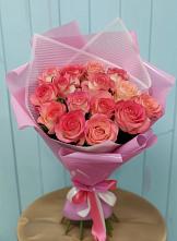 Букет 15 Розовых роз Равель в Первомайском Республика Дагестан